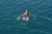 Anja in the water
